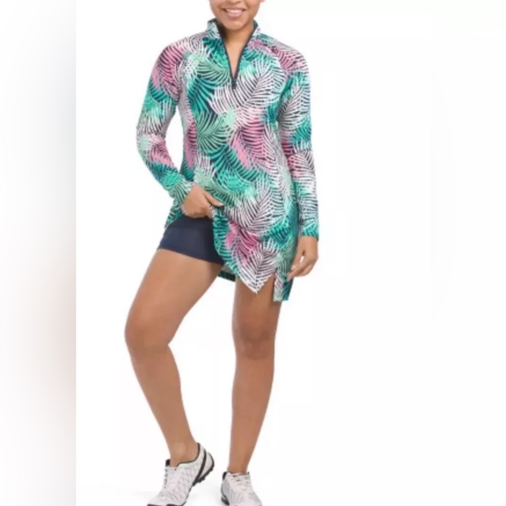 Tommy Bahama Golf Dress Womens S  & Shorts Green Pink Fern Performance new $148